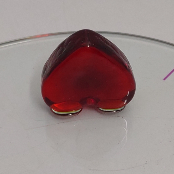 Heart Shaped Glass 12" Charcuterie Tray / Serving Platter / Dish  w Footed Heart - Picture 4 of 5